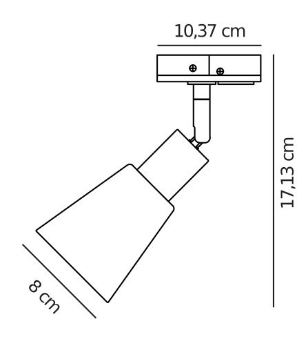 Reflektor do szynoprzewodu w czarnym kolorze