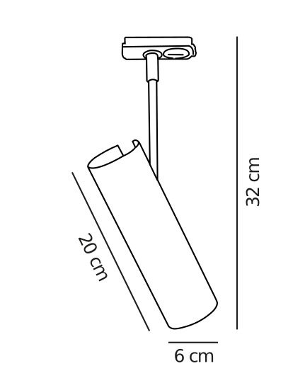 Reflektor do szynoprzewodu w kolorze czarnym