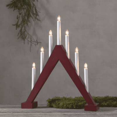 Betty Świecznik świąteczny w pięknej czerwieni