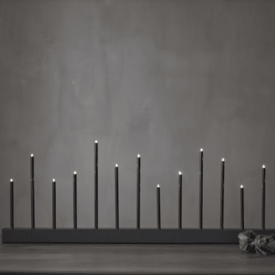 Azalia Czarny świecznik ozdobny