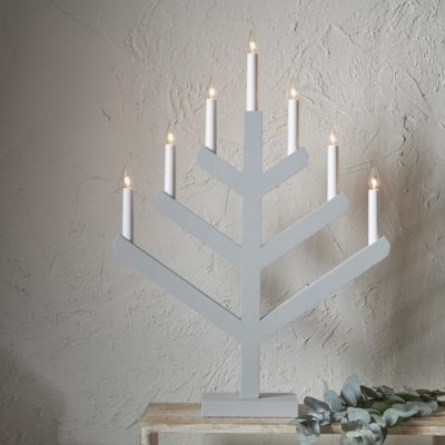 Juna Świecznik ozdobny do domu w szarym kolorze