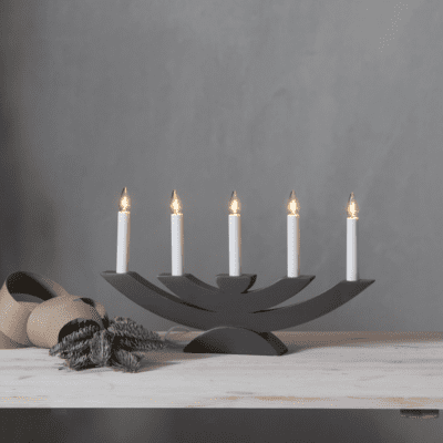 Artemida Świecznik świąteczny w kolorze grafitowym