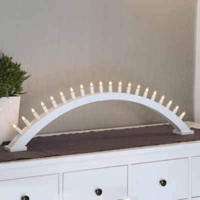 Jerry Świecznik świąteczny w białym kolorze