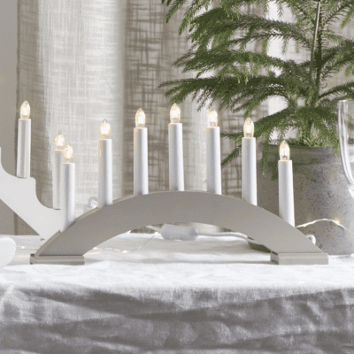 Świecznik Linda na beżowej podstawie