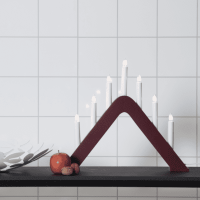 Świecznik w kolorze czerwonym Golden