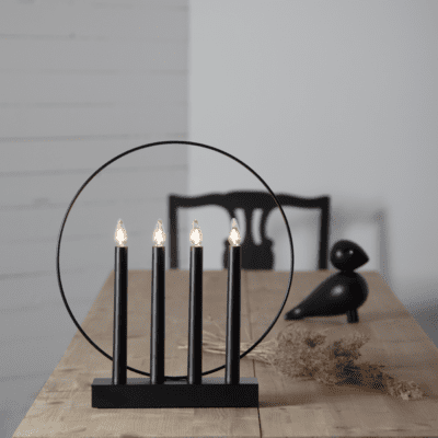 Margaret Świecznik świąteczny w klasycznej czerni