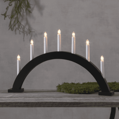 Axell Świecznik świąteczny na czarnej podstawie