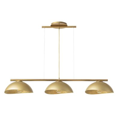 Złota lampa wisząca Anatola 3 do jadalni