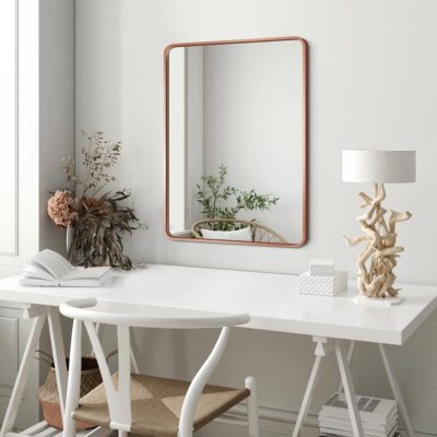 Lustro Billet z miedzianą ramą