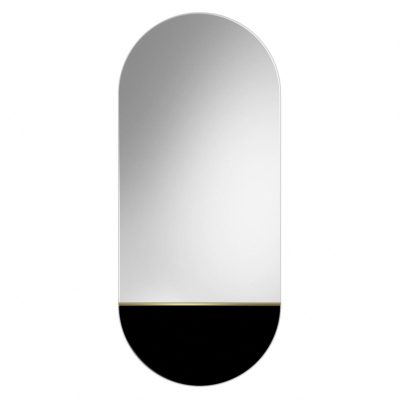 Eleganckie lustro Novi z taflą w głębokiej czerni