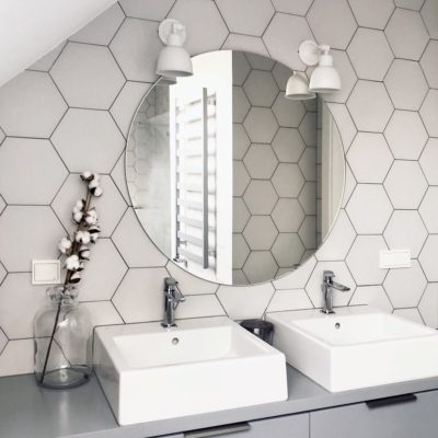 Lustro okrągłe super białe