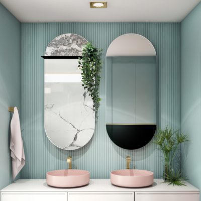 Lustro z półką do łazienki Novi Antique