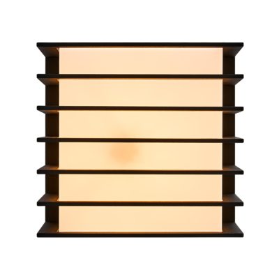 Elegancki kinkiet elewacyjny Fluctus na czarnym stelażu