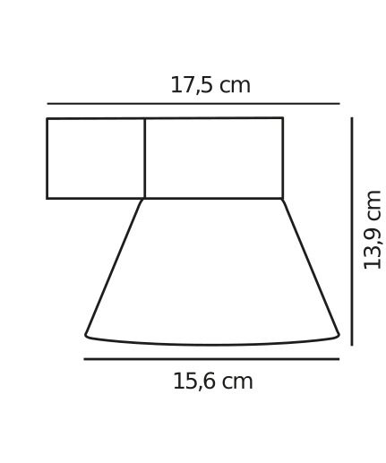 Nowoczesny kinkiet ścienny Kyklop Cone do ogrodu