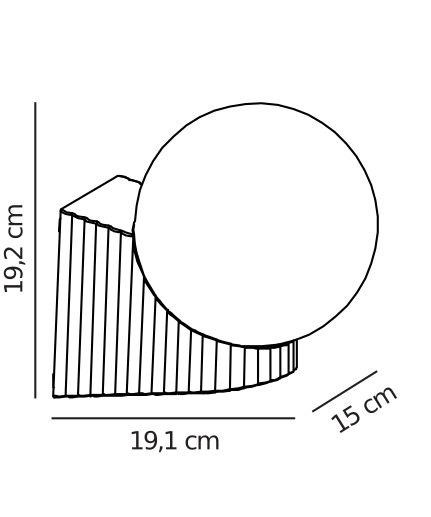 Nowoczesny kinkiet elewacyjny Hayley na brązowym stelażu