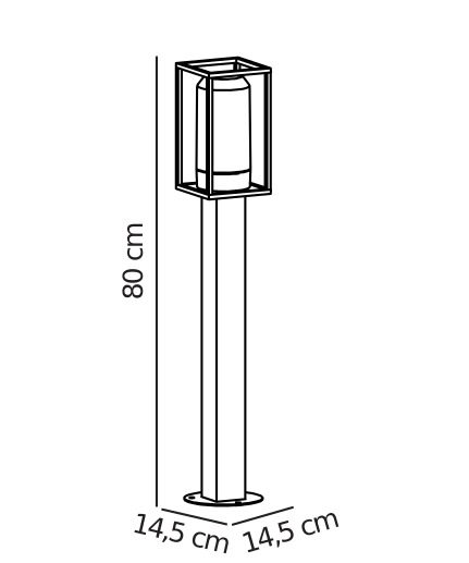 Zewnętrzna lampa stojąca Griffin w czarnym kolorze
