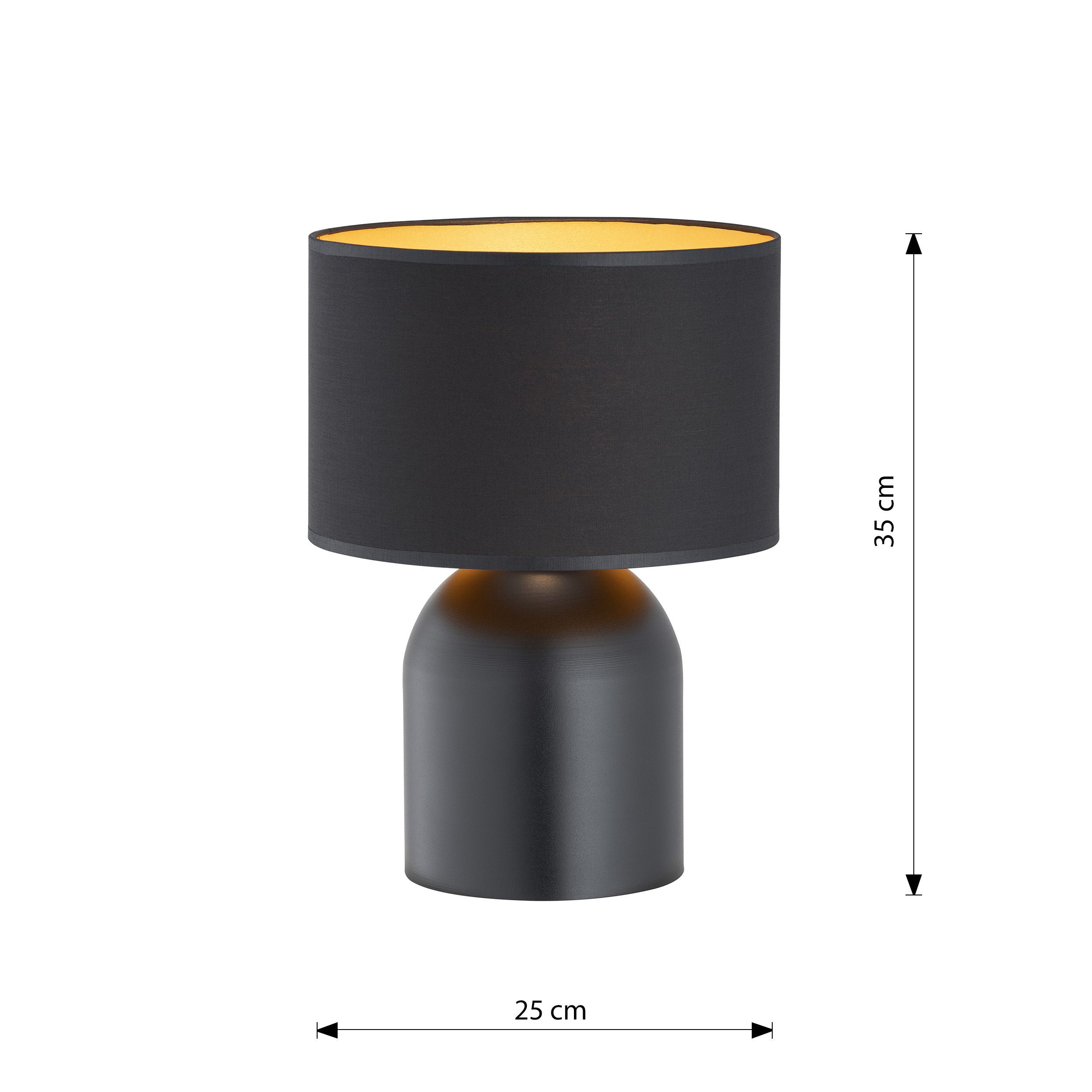 Lampka stołowa w czarnym kolorze Berndt