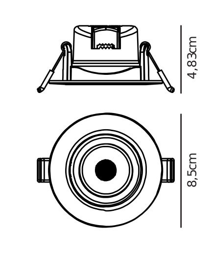Białe oczko podtynkowe Roar
