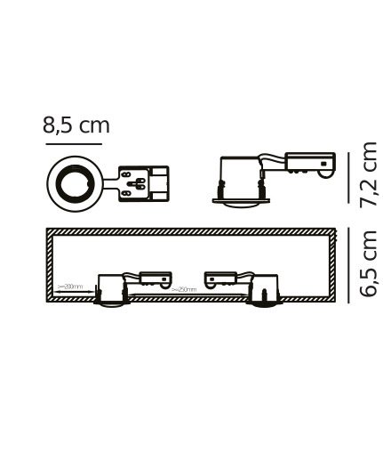 Oczko podtynkowe Mixit o prostym designie
