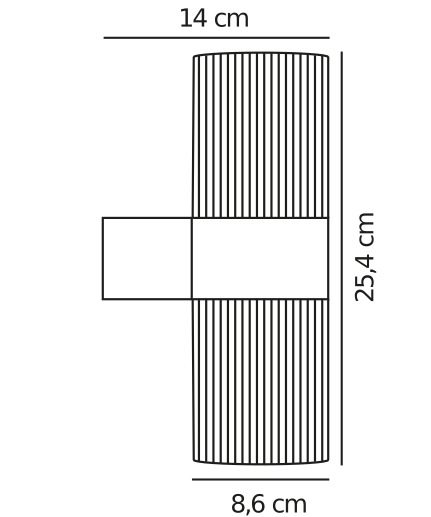 Brązowy kinkiet ścienny Kyklop 2 do ogrodu