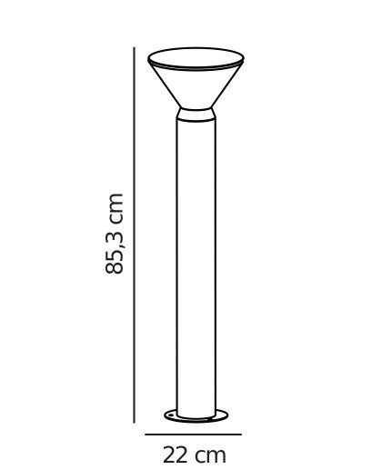 Zewnętrzna lampa stojąca Noorstad w czarnym kolorze