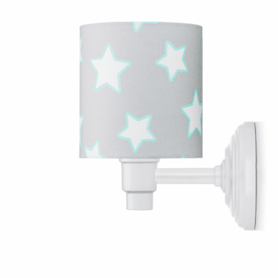 Nowoczesny kinkiet Grey Stars do pokoju dziecięcego