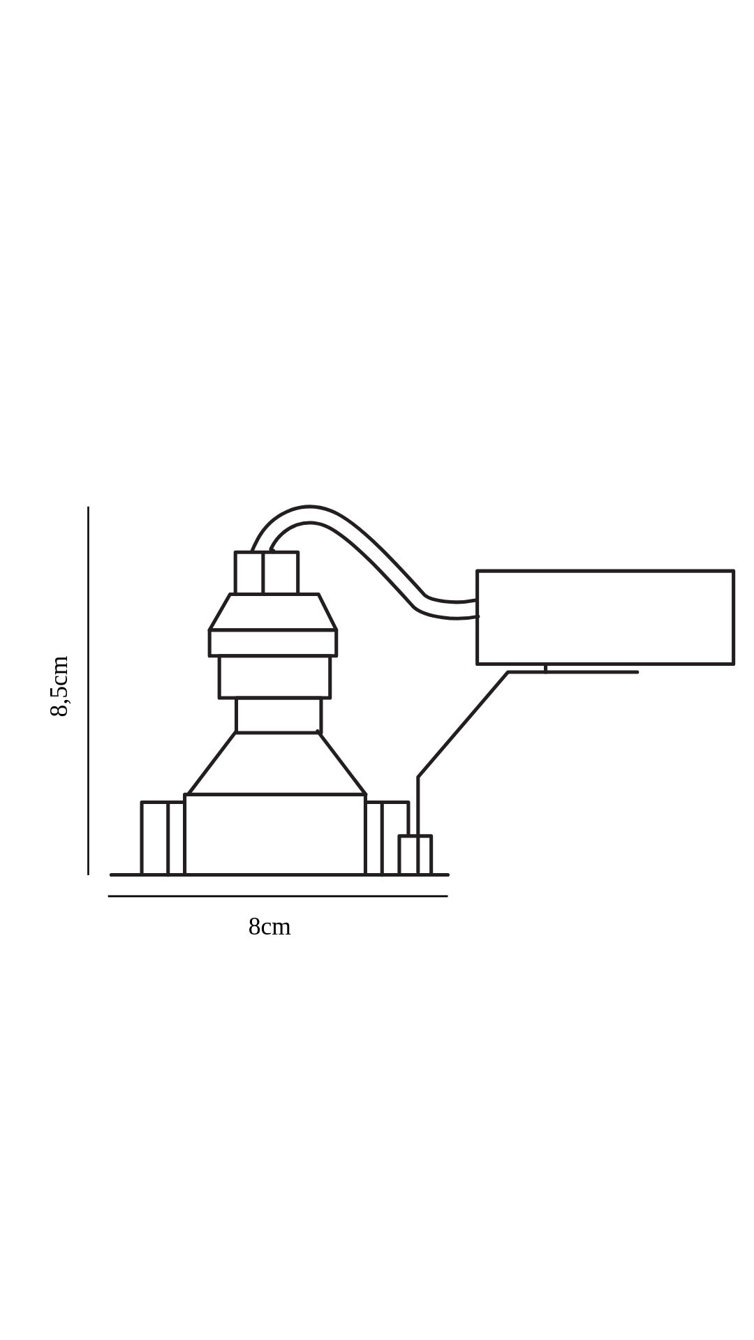 Oczko podtynkowe Tip w nowoczesnym stylu
