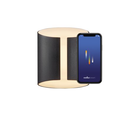 Czarny kinkiet zewnętrzny Grip Smart w unikatowym designie