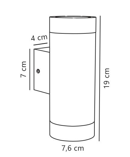 Zewnętrzny kinkiet Tin Maxi o prostym designie