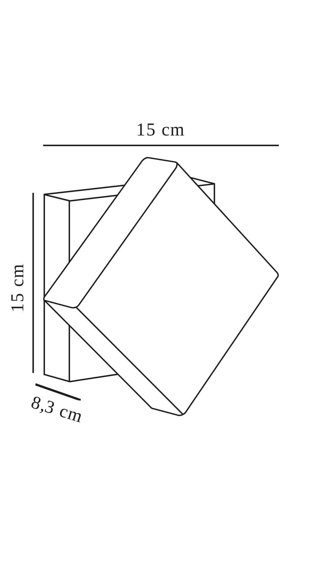 Czarny kinkiet elewacyjny Turn w unikatowym designie