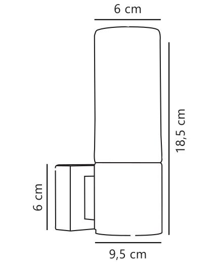 Nowoczesny kinkiet łazienkowy Tangens