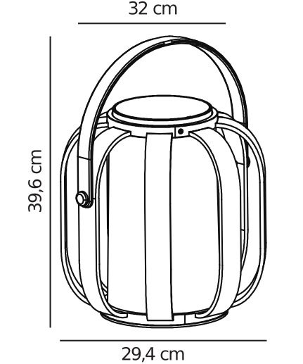 Naturalny lampion solarny na stół ogrodowy Bob Solar