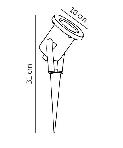 Nowoczesna lampa dogruntowa Taurus
