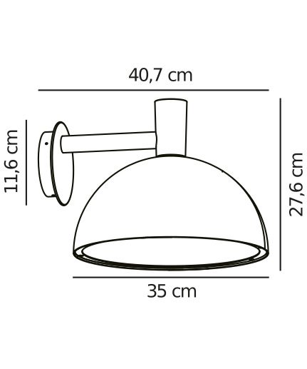 Unikatowy kinkiet elewacyjny Arki w czarnym kolorze