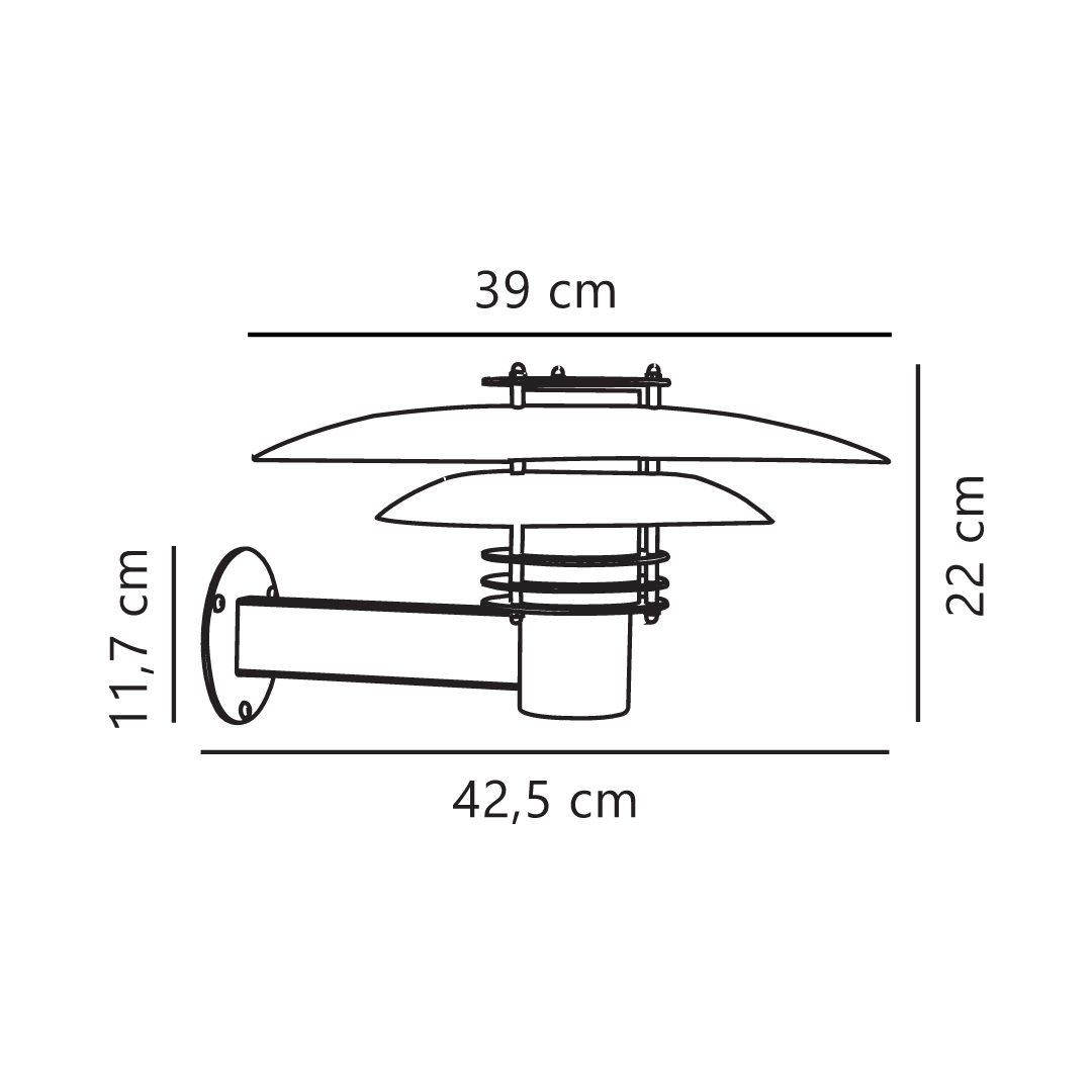 Miedziany kinkiet zewnętrzny Phoenix w unikatowym designie