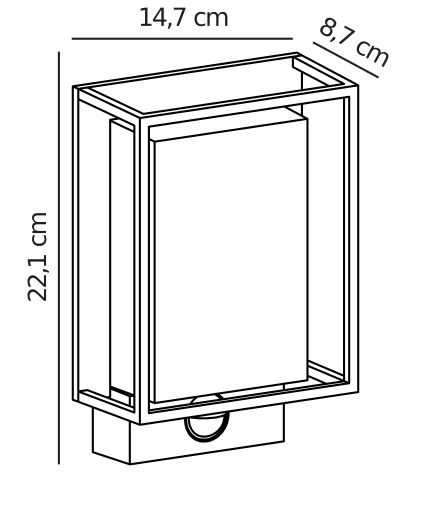 Zewnętrzny kinkiet ścienny Nestor z czujnikiem zmierzchu