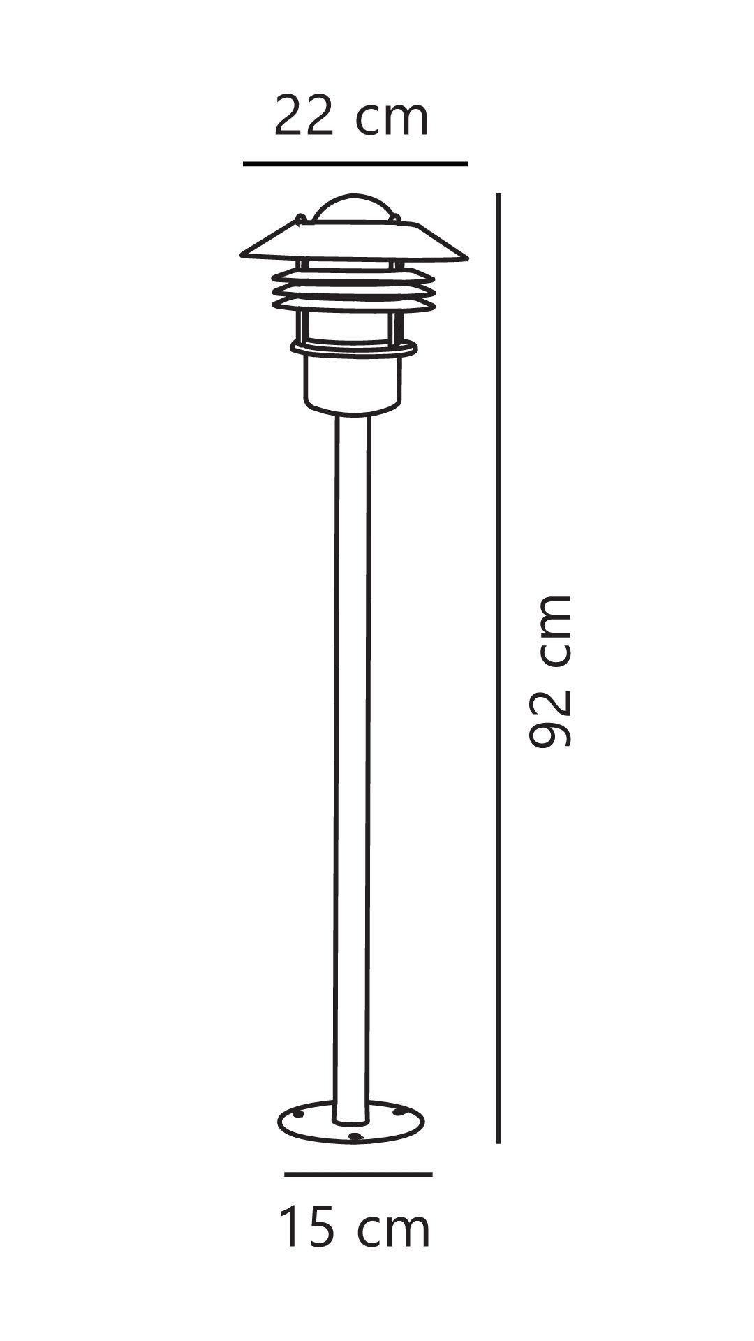 Zewnętrzna lampa stojąca Vejers w klasycznym kolorze