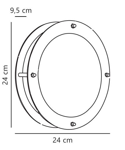 Zewnętrzny kinkiet ścienny Malte w srebrnym kolorze