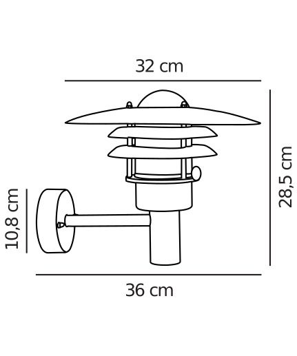 Zewnętrzny kinkiet ścienny Lonstrup w srebrnym kolorze