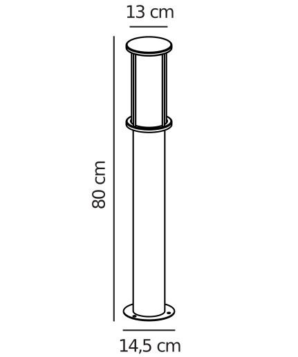 Zewnętrzna lampa stojąca Linton w złotym kolorze