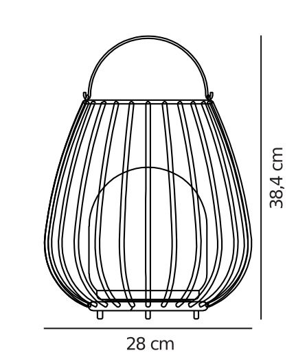 Unikatowa lampa stołowa Jim na stół ogrodowy