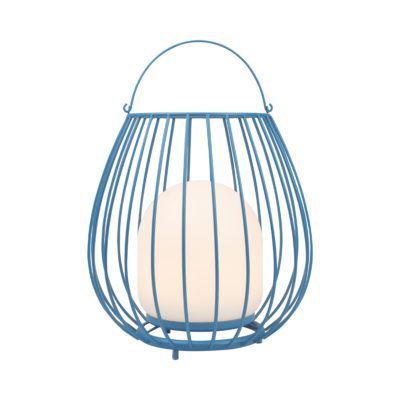 Niebieska lampa stołowa Jim do ogrodu