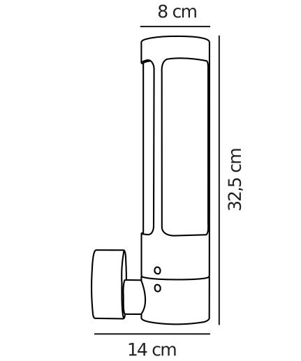 Zewnętrzny kinkiet ścienny Helix Corten o prostym designie