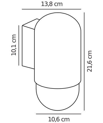 Beżowy kinkiet zewnętrzny Heka o prostym designie
