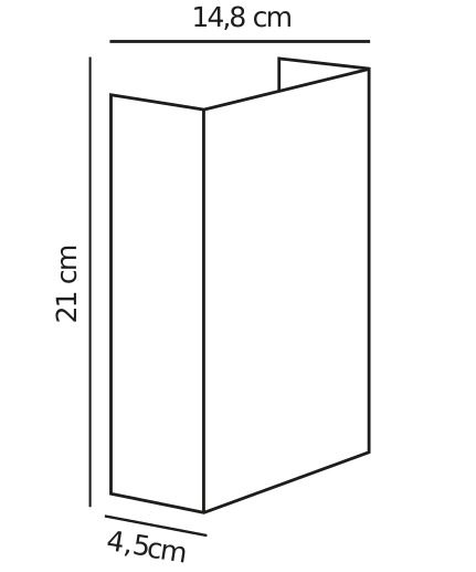 Miedziany kinkiet elewacyjny Fold w nowoczesnym designie