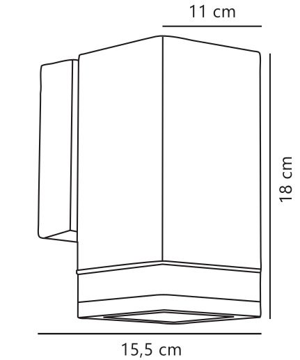 Czarny kinkiet elewacyjny Elm do ogrodu