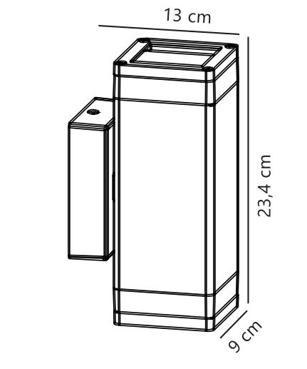 Czarny kinkiet elewacyjny Elm o prostym designie