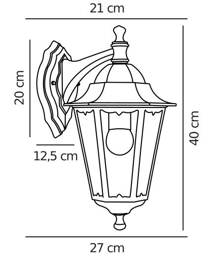Nowoczesna lampa elewacyjna Cardiff