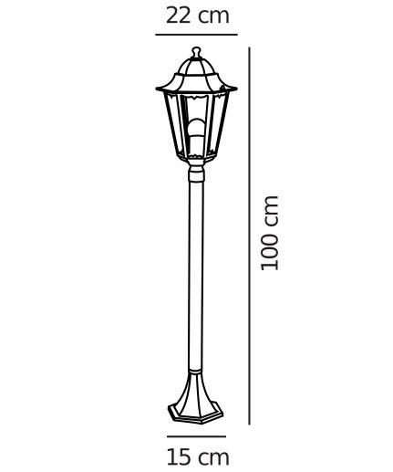 Czarna lampa stojąca Cardiff do ogrodu