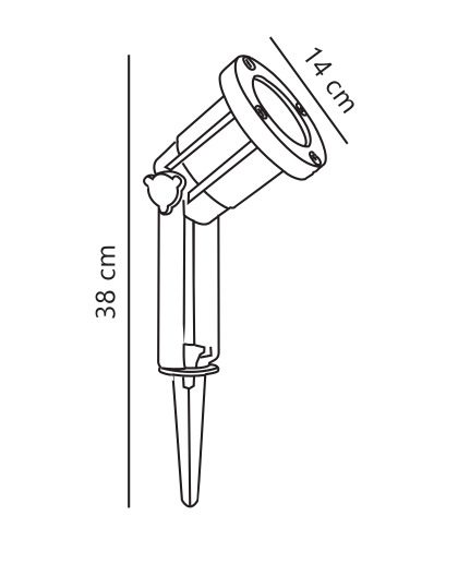Czarna lampa zewnętrzna Spotlight